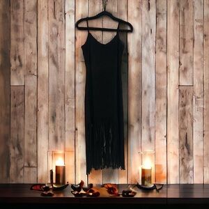 Fringed Suede Dress